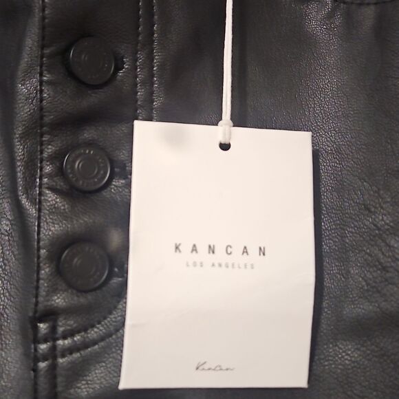 NWT KanCan Janet High Rise Faux Leather Ankle Skinny Pants sz 13/30 - Picture 2 of 12